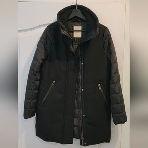 Esprit Quilted Coat, XS, Black